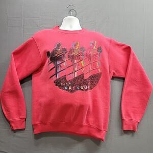 Vintage 1987 Ocean Pacific Sweatshirt Made USA XL "Pier Pressure" Beach OP Red